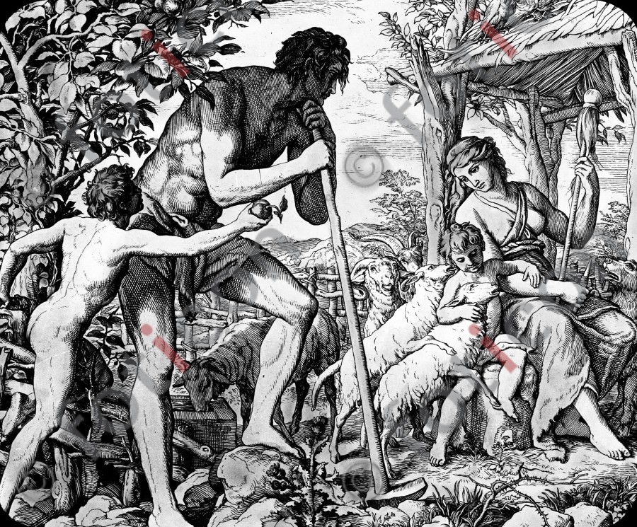 Adam und Eva nach der Verstoßung | Adam and Eve after the expulsion (foticon-simon-045-sw-011.jpg)